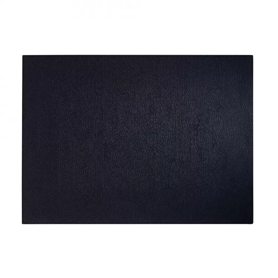 Presto Black Rectangular Placemats, Set of Four