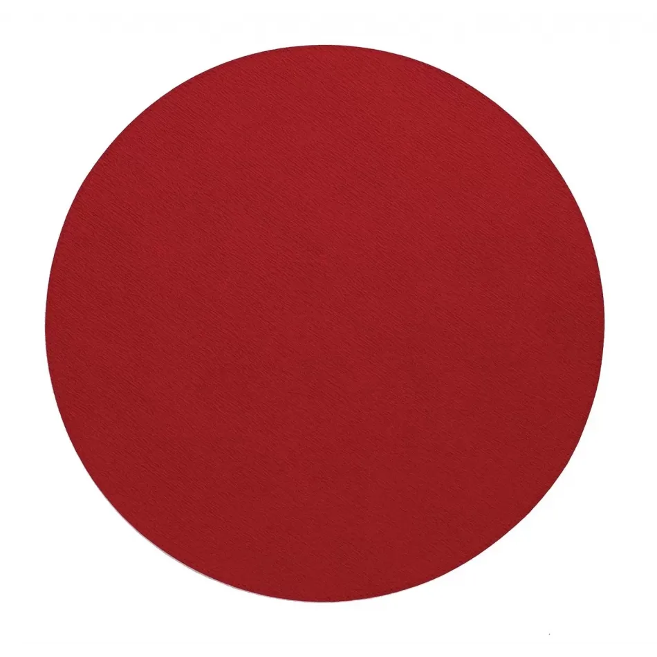 Presto Red 15" Round Placemats, Set of Four