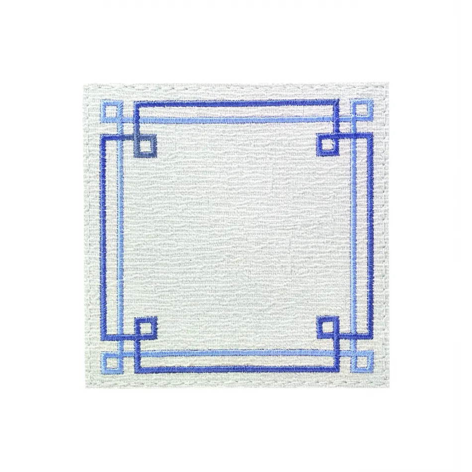 Link White Blue Coasters, Set of 4