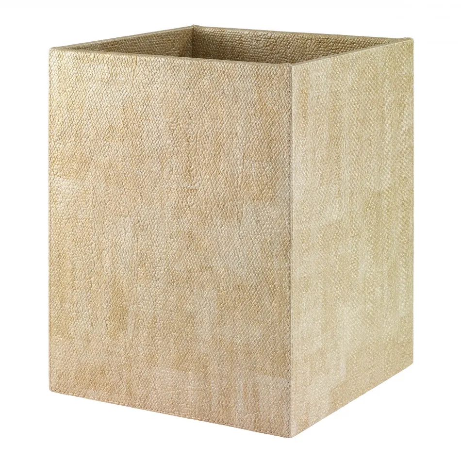 Luster Gold Waste Basket