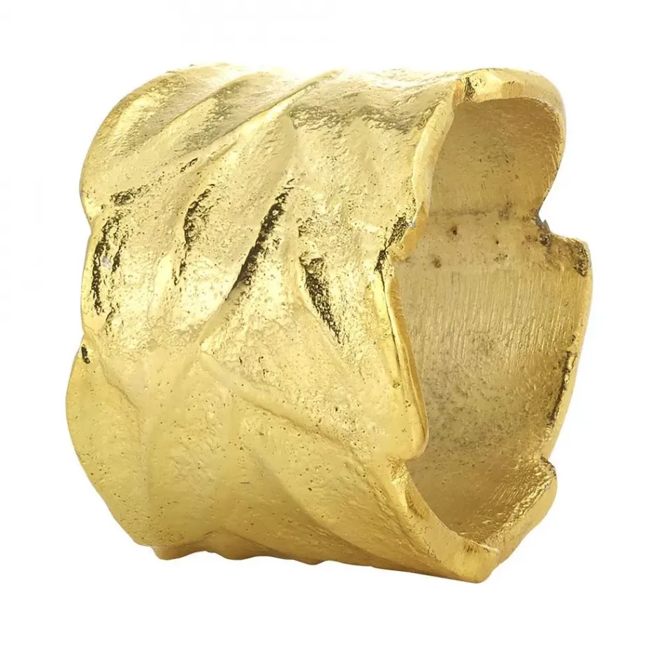 Laurel Leaf Gold Napkin Ring, Set of 4