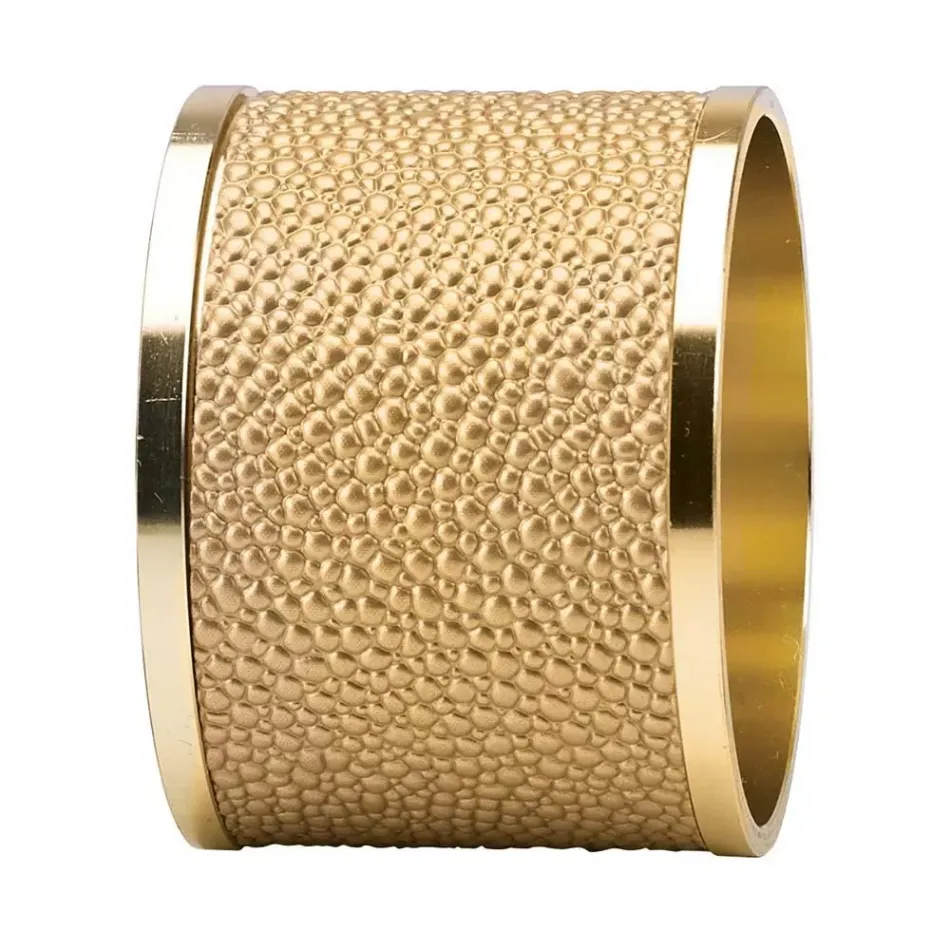 Skate Antique Gold Napkin Ring, Set of 4