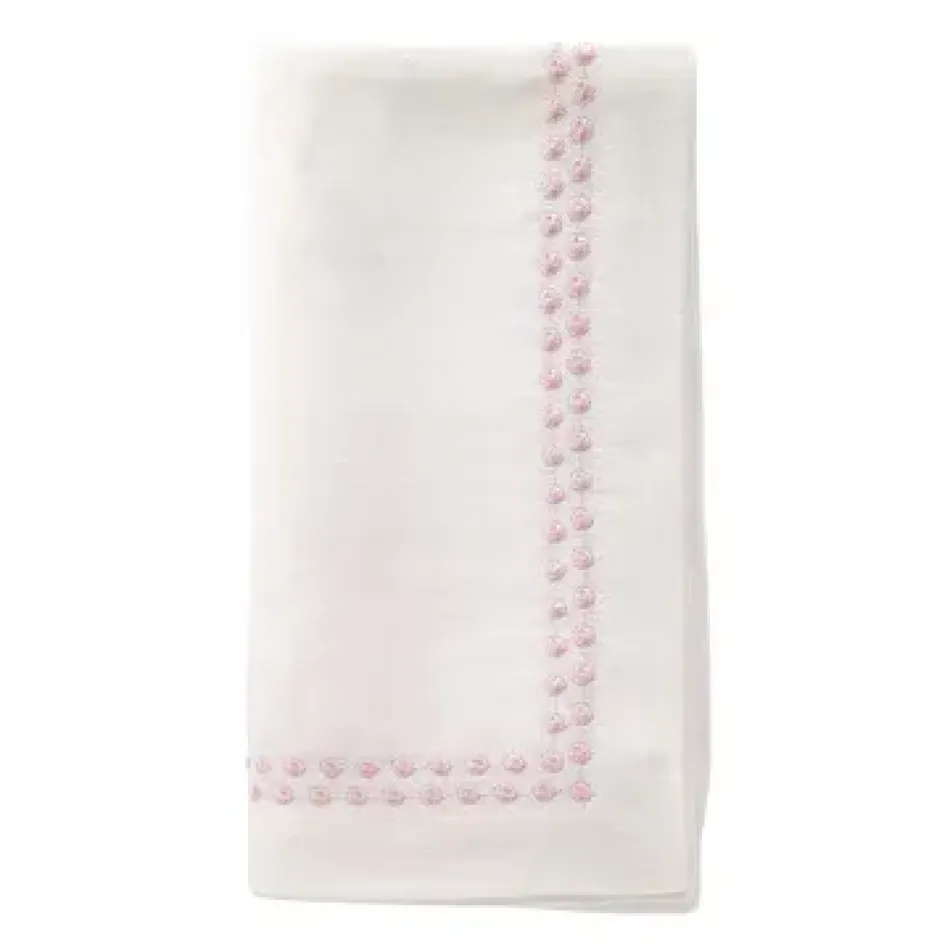 Pearls Rose Napkin 21" Pack of 4