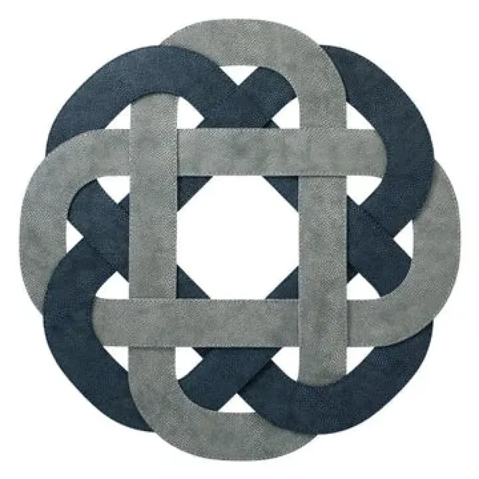 Primrose Navy/Gray Placemat Pack of 4