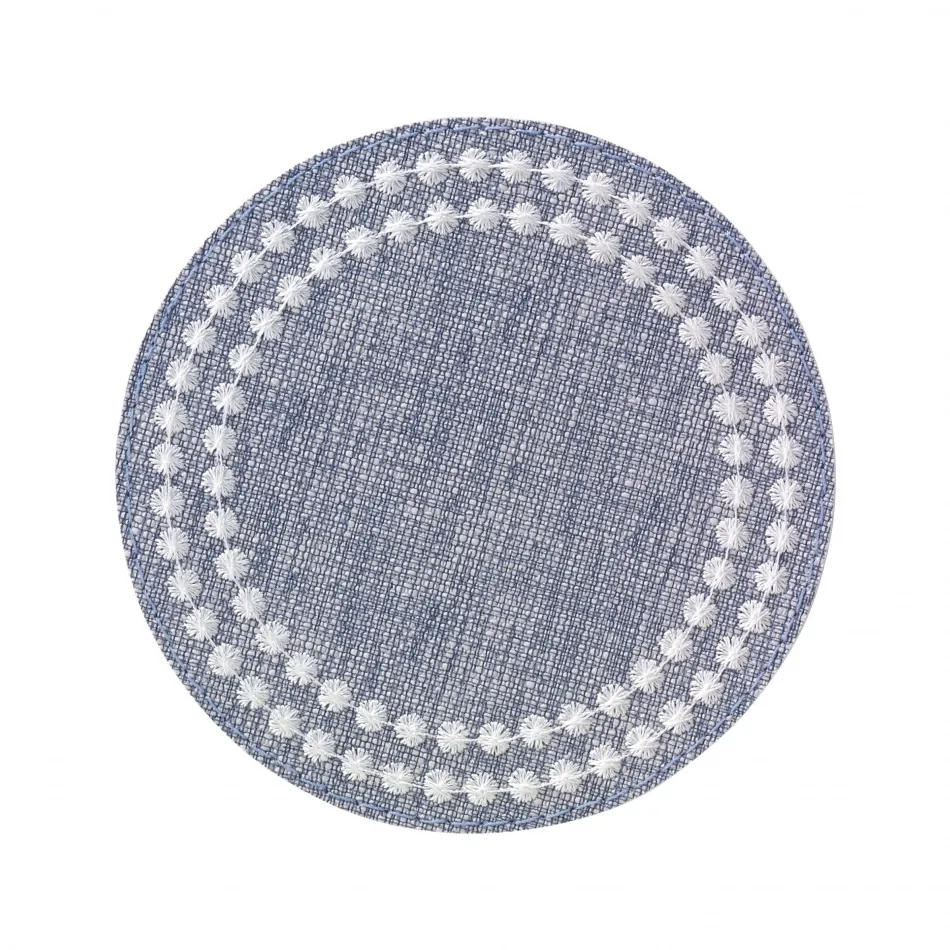 Pearls Bluebell White Coaster, Set of 4
