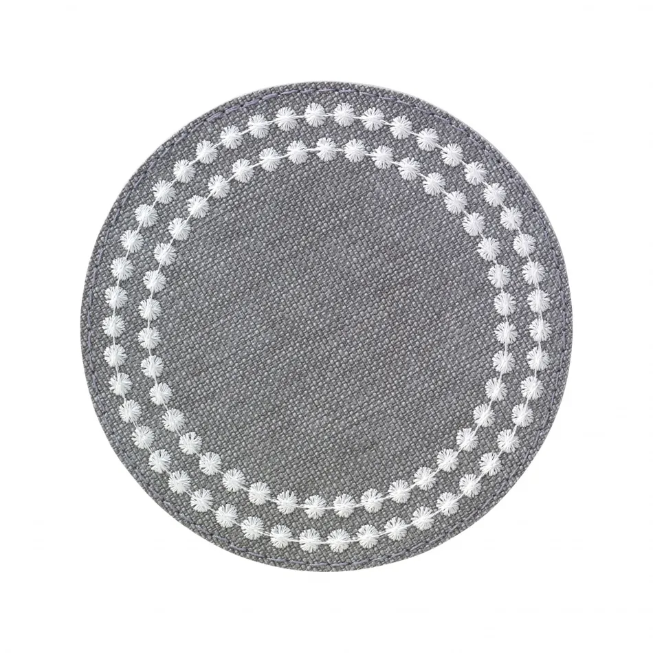 Pearls Gray White Coaster, Set of 4
