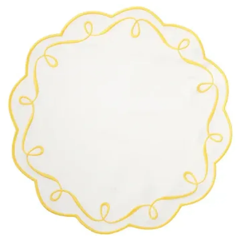 Ribbon Twirl Sunshine Round Placemat Pack of 4