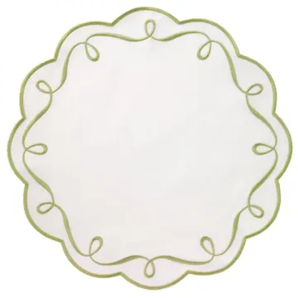 Ribbon Twirl Willow Round Placemat Pack of 4