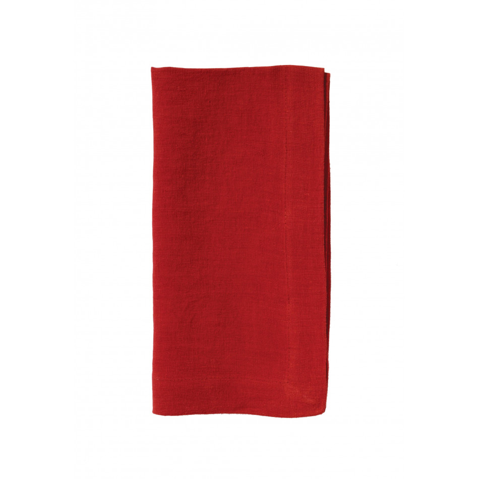 Riviera Burgundy Linen Table Linens