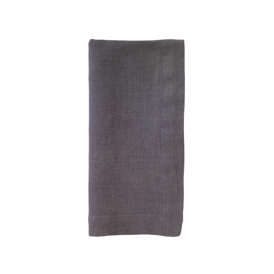 Riviera Gunmetal Linen Table Linens