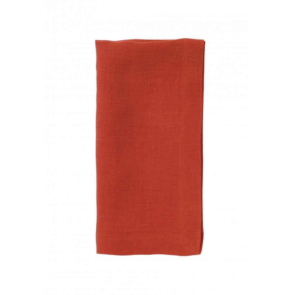 Riviera Paprika Linen Table Linens