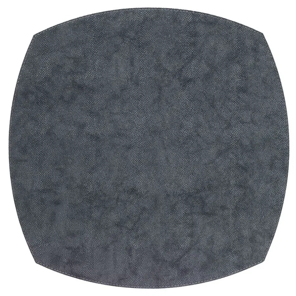 Stingray Charcoal 16" Square Elliptic Placemats, Set of 4