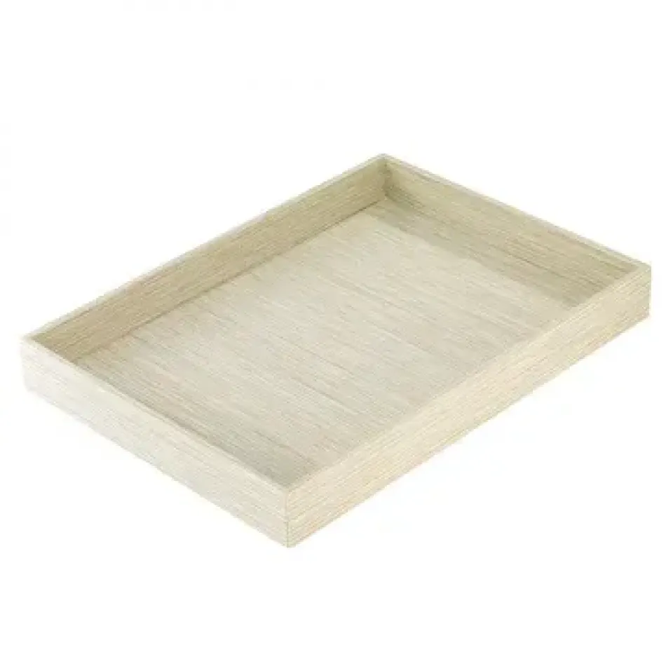 Grasscloth Celadon Rectangle Tray