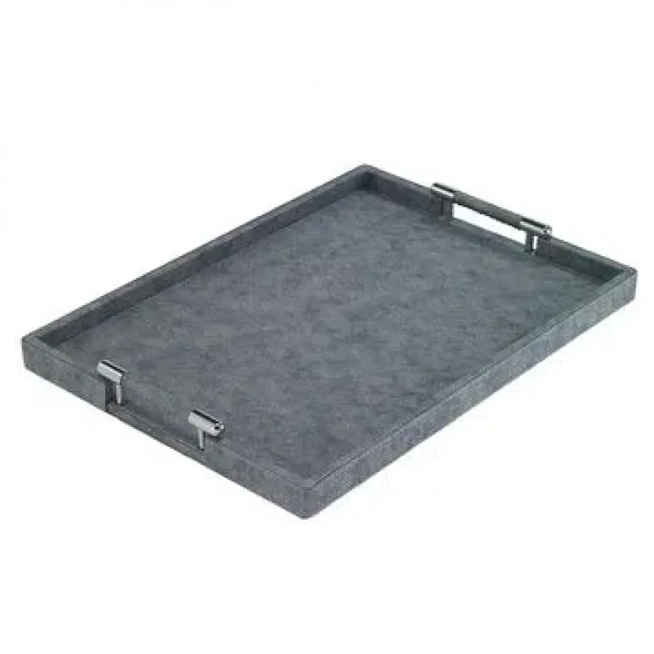 Stingray Gray Rectangular Handle Tray