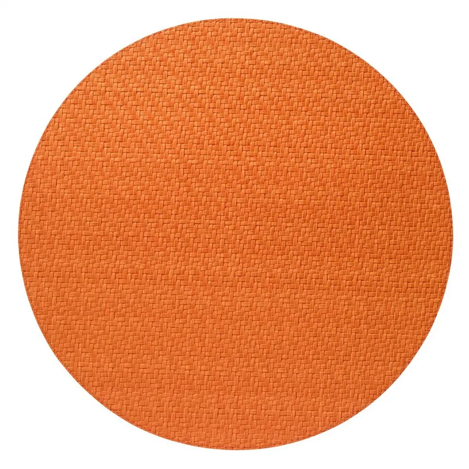 Wicker Pumpkin 15" Round Placemat, Set of 4