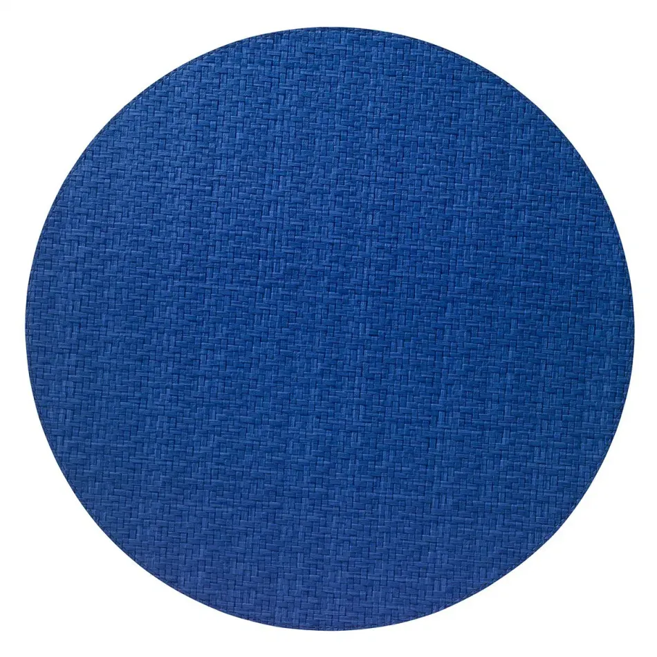 Wicker Delft 15" Round Placemat, Set of 4