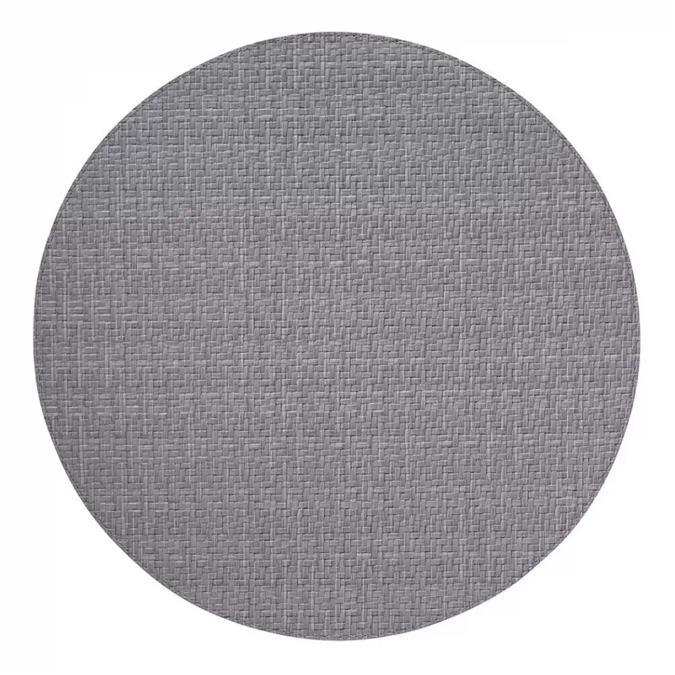 Wicker Gray 15" Round Placemat, Set of 4