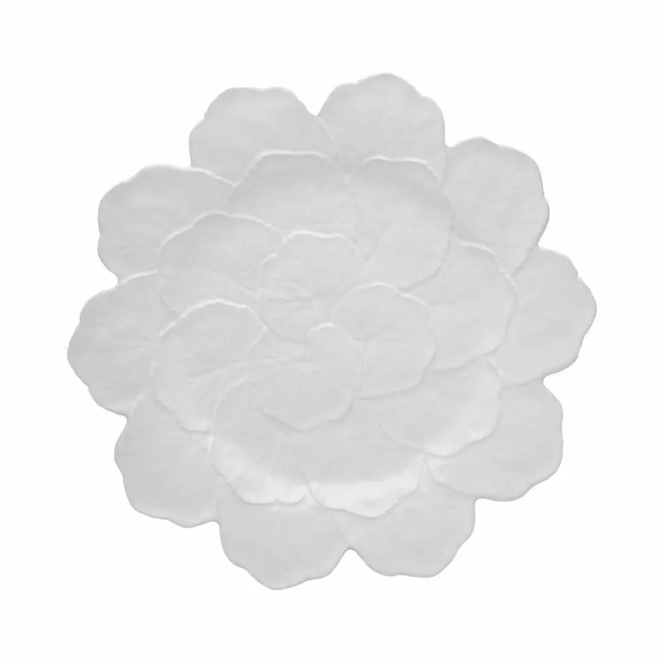 Geranium White Charger Plate