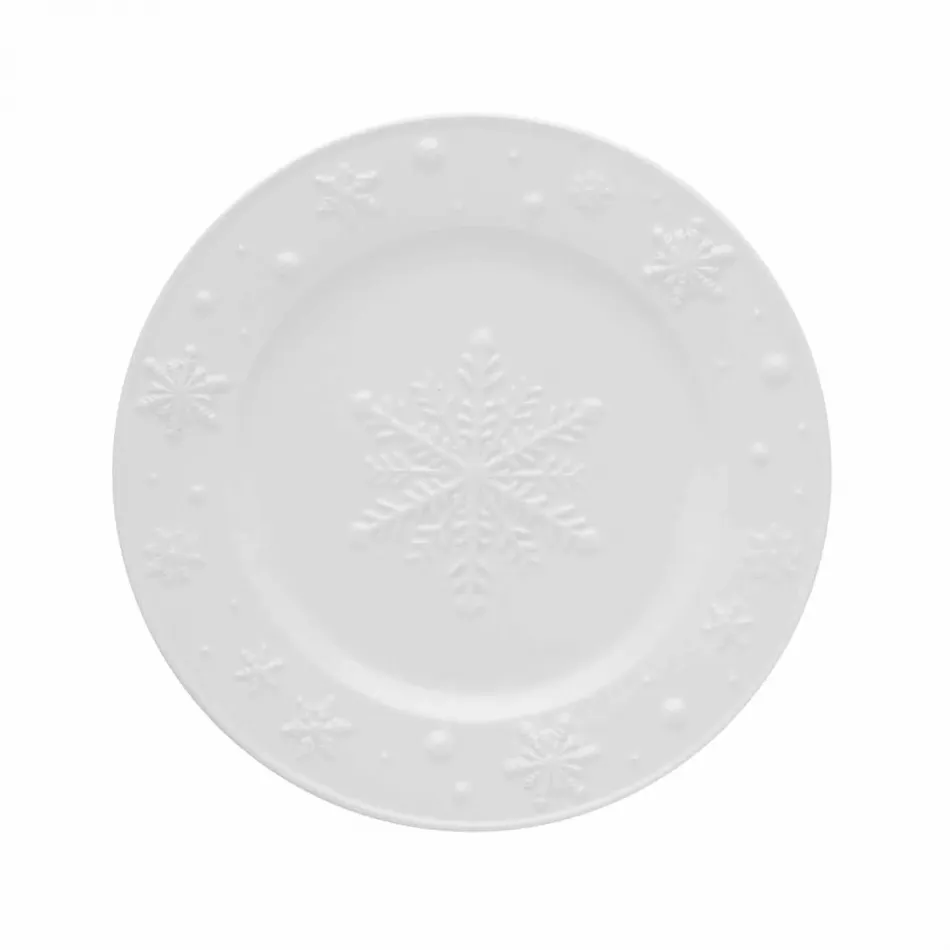 Snowflakes Beige Fruit Plate 22