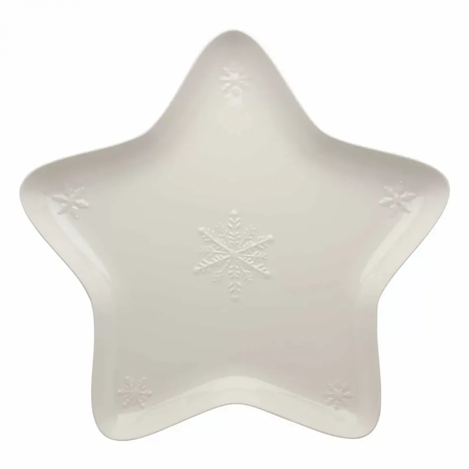 Snowflakes Beige Star Bowl 45