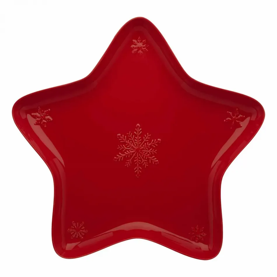 Snowflakes Red Star Bowl 45