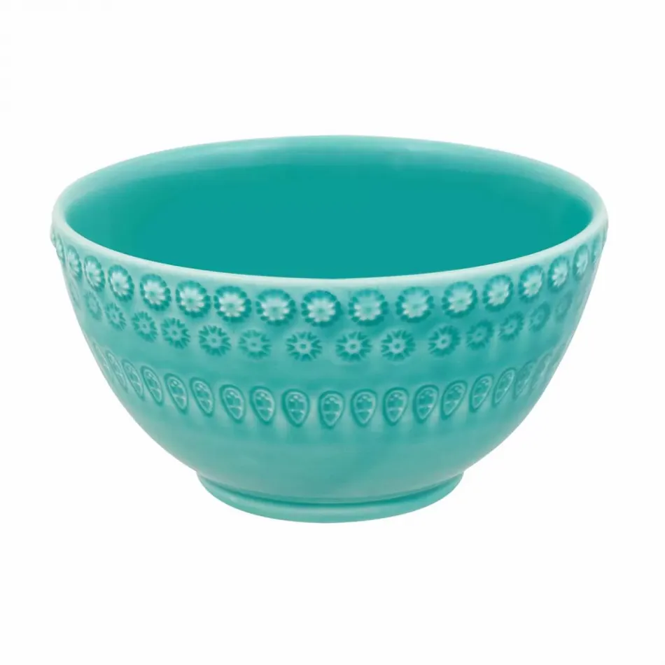 Fantasy Aqua Green Cereal Bowl 14.5