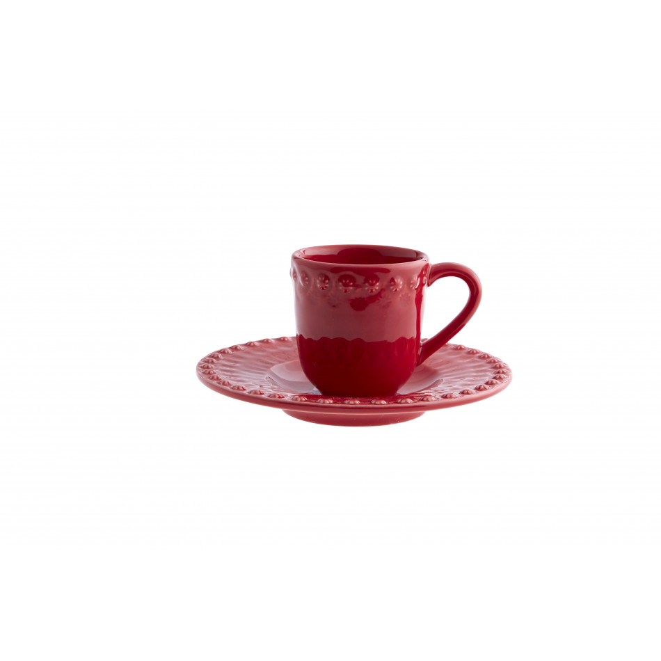 Fantasy Red Coffee Cup & Saucer