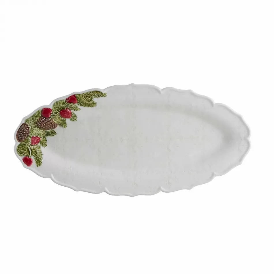 Christmas Garland Oval Platter 40