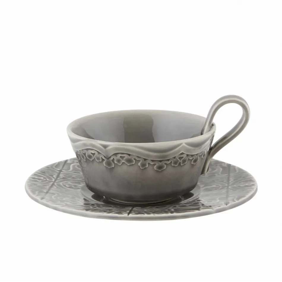 Rua Nova Anthracite Tea Cup & Saucer