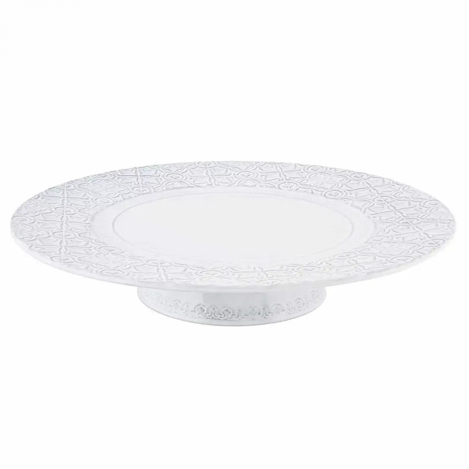 Rua Nova Antique White Cake Stand 13"