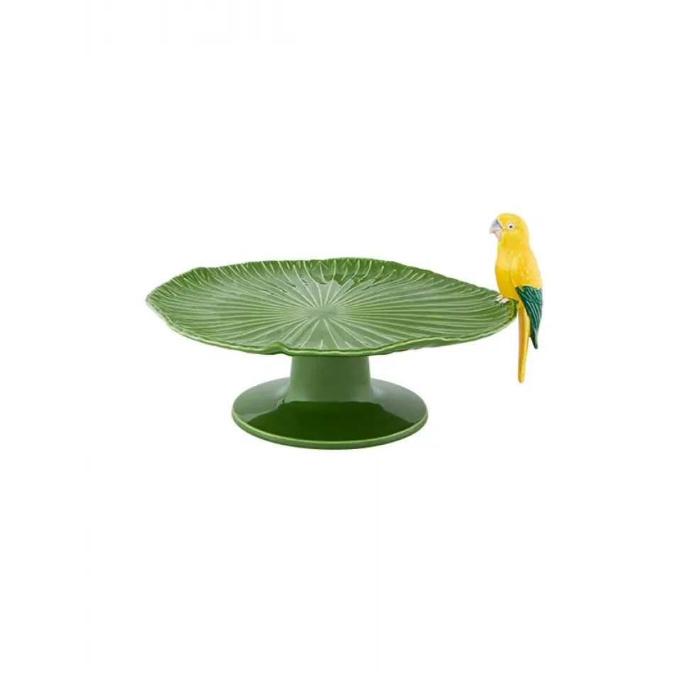 Amazonia Cake Stand W/ Foot With Macaw