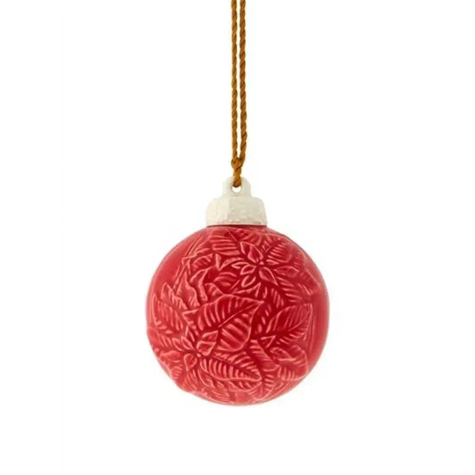 Christmas Balls Ornament With Christmas Flowers