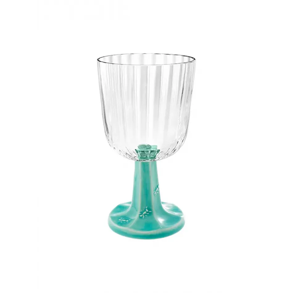 Patio Aqua Green Goblet Stem