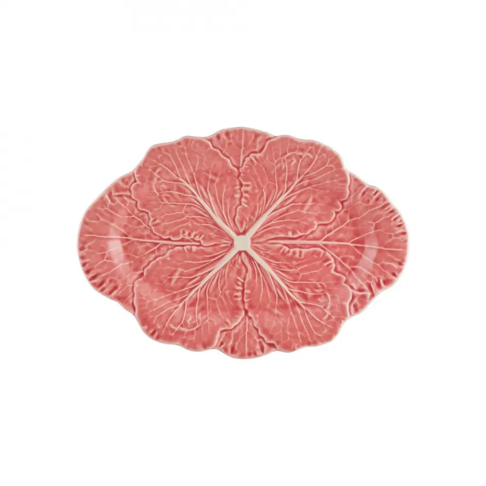 Cabbage Pink Oval Platter Small