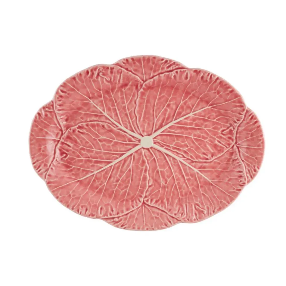 Cabbage Pink Oval Platter Large