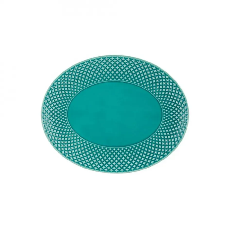 Bicos Mint Green Platter 15.6 in.