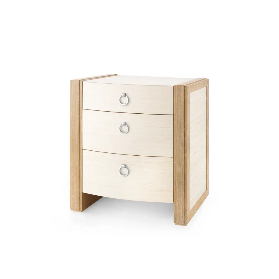 Albert 3-Drawer Side Table Light Natural Shimmer