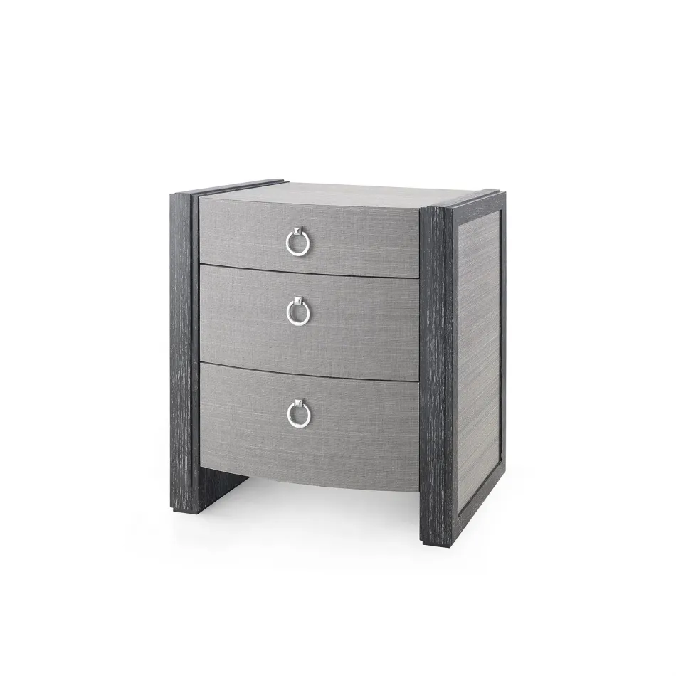 Albert 3-Drawer Side Table Ash Gray Shimmer