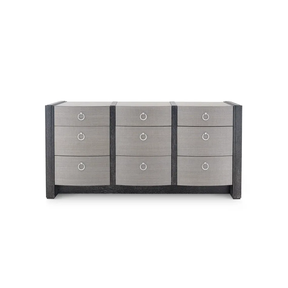 Albert Extra Large 9-Drawer Ash Gray Shimmer