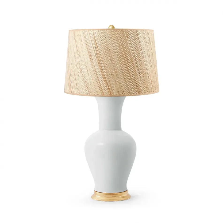 Acacia Coconut Lamp with Shade 17-inch Papyrus with Gold