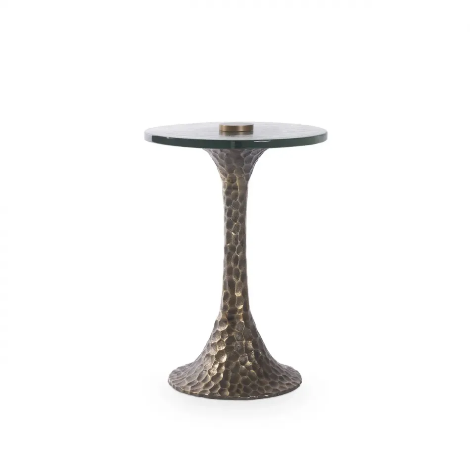 Archer Antique Brass Accent Table