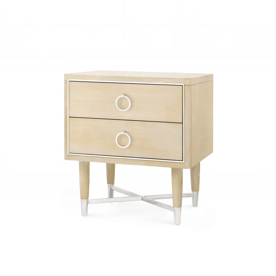 Adrian 2-Drawer Side Table Wheat