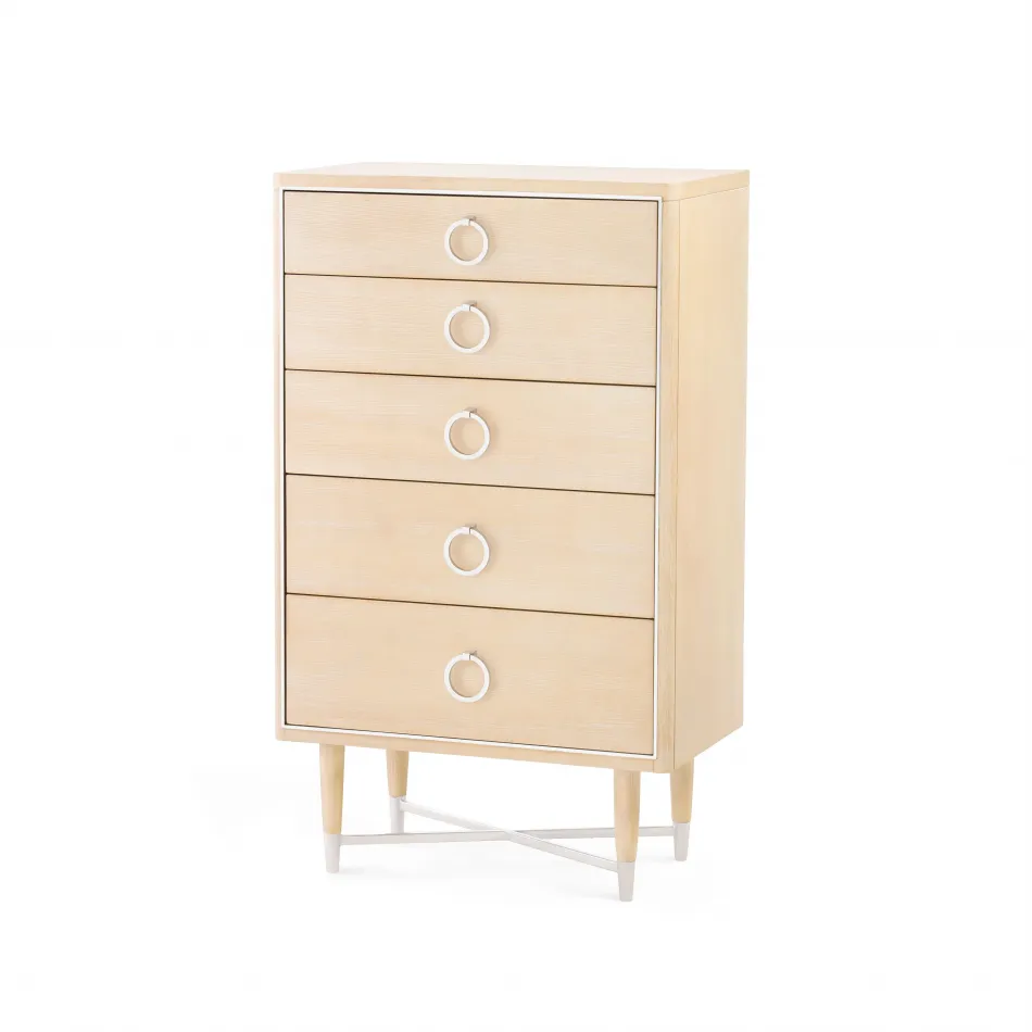 Adrian Tall 5-Drawer Wheat