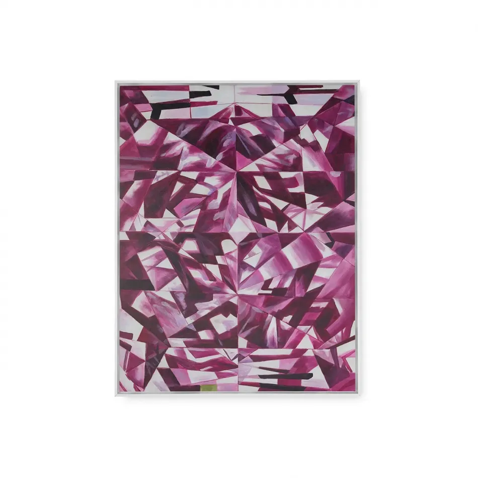 Asha Purple Framed Canvas