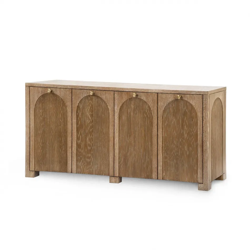 Arcadia Soft Glow Oak 4-Door Cabinet