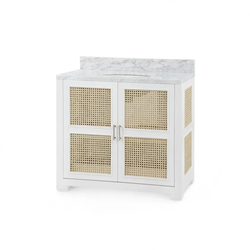Ariel Vanilla 2-Door Cabinet with 36" Marble Vanity Top