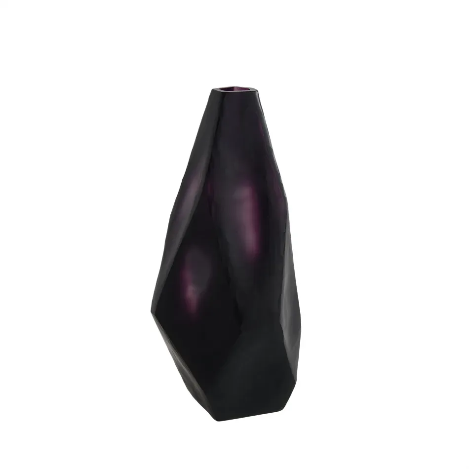 Asscher Vase Aubergine