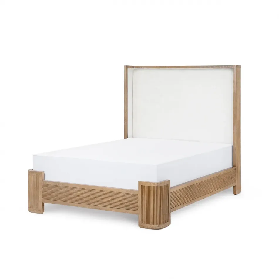 Atlas Soft Glow Oak Bed Queen