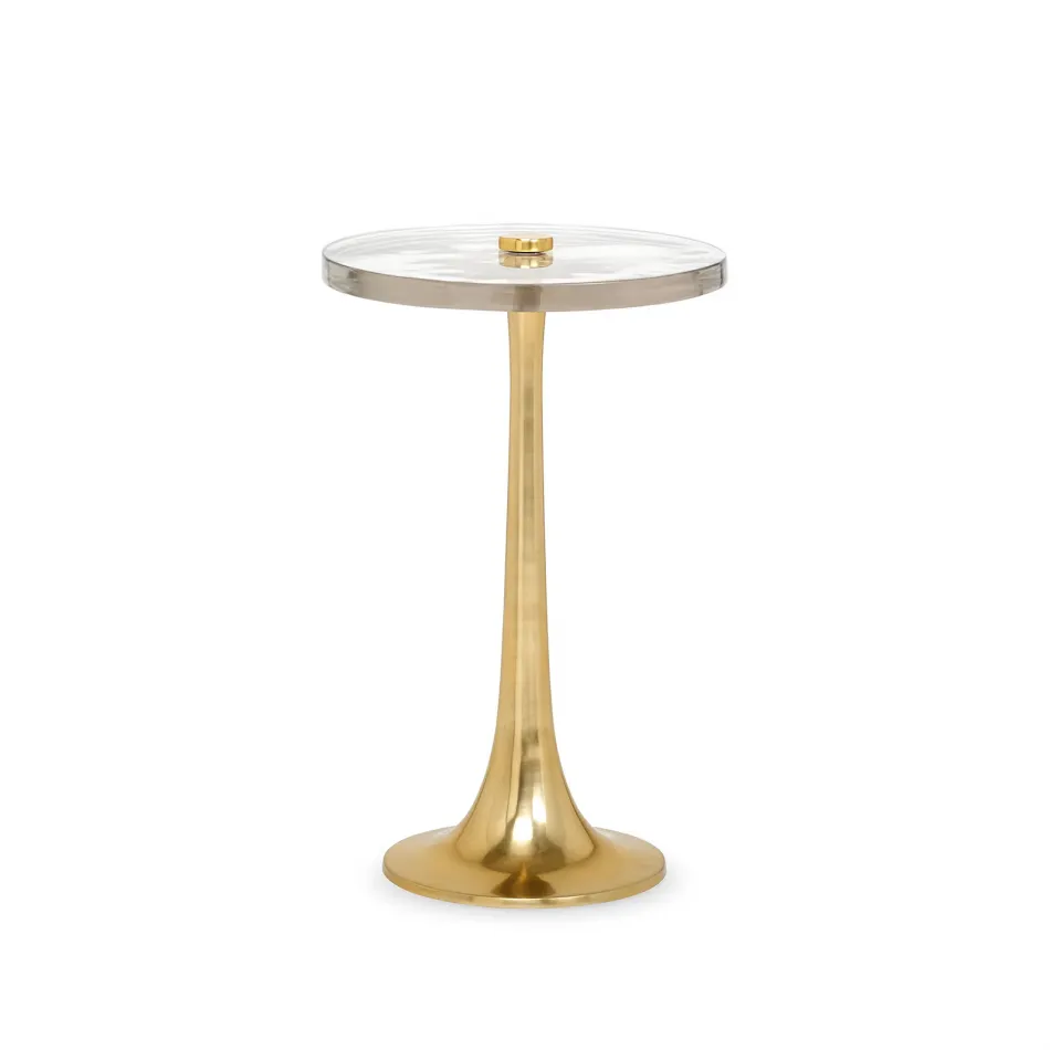 Antonia Side Table Polished Brass