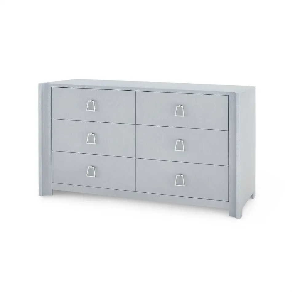 Audrey Extra Large 6-Drawer Washed Winter Gray